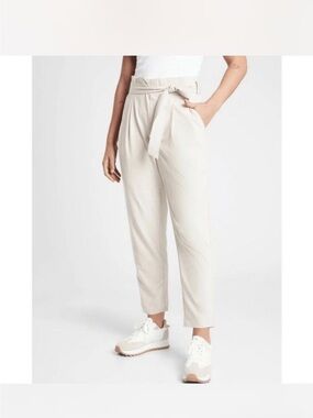 Athleta Skyline II Paperbag Waist Pants - Cream